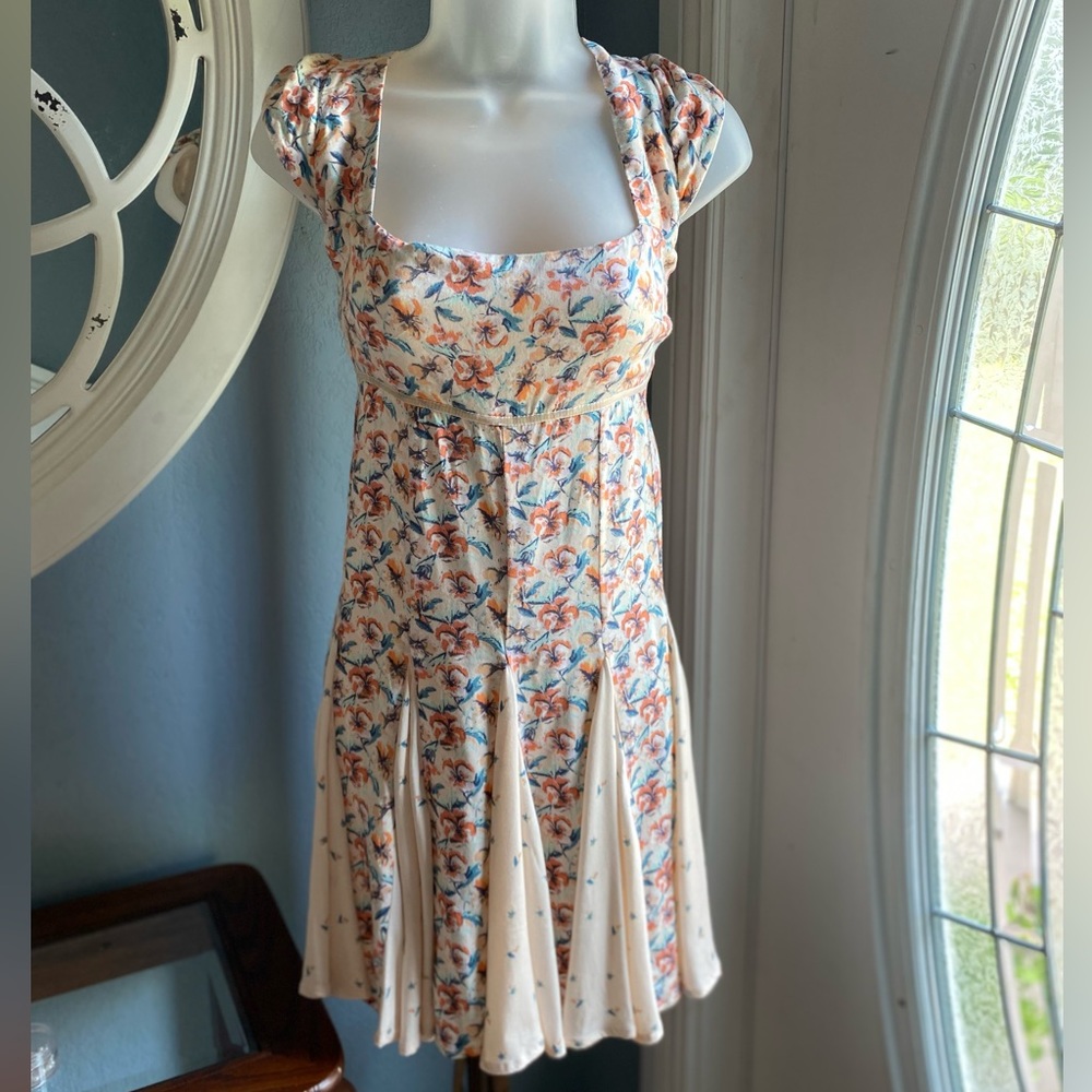 💗Free People💗Velvet Trim Dress